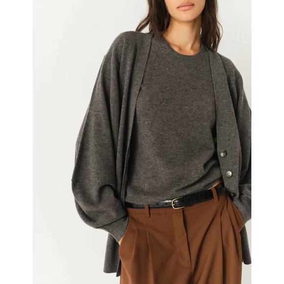 NEW THE GARMENT como sleeve cardigan in grey melange - Picture 5 of 5